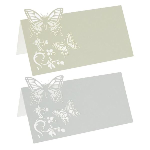 

60x butterfly flower place table numbers guest seating name cards for wedding party decoration (white) greeting