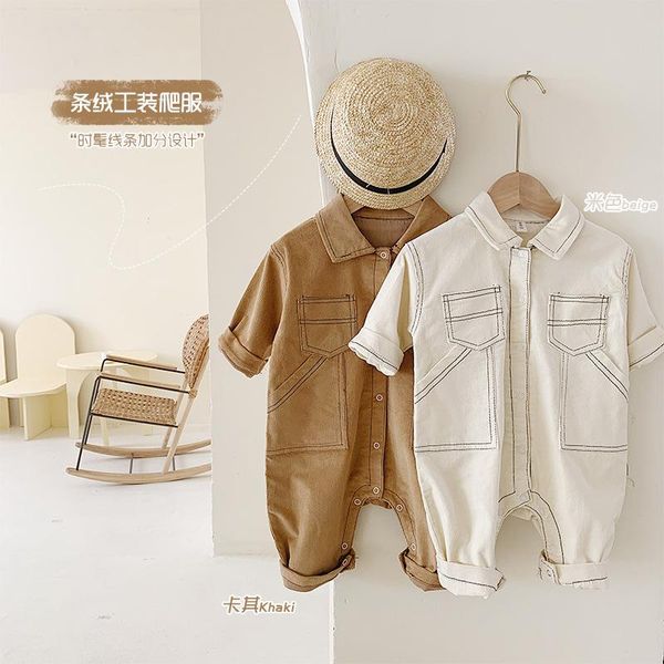 

jumpsuits children clothing 2021 spring boys and girls solid color long sleeve cotton fashion casual rompers climbing suits, Blue