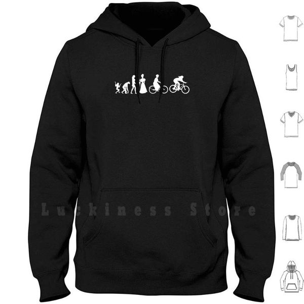

bike women's evolution of cycling hoodies bicycle cyclist bicyclist race men's & sweatshirts, Black