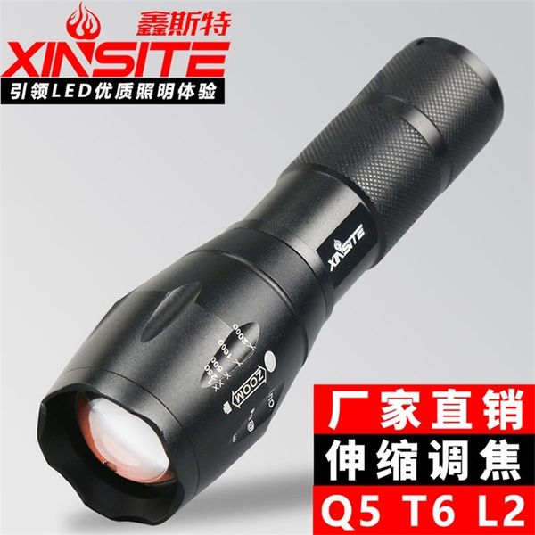 

a100 outdoor led t6 charging zoom mini strong light flashlight