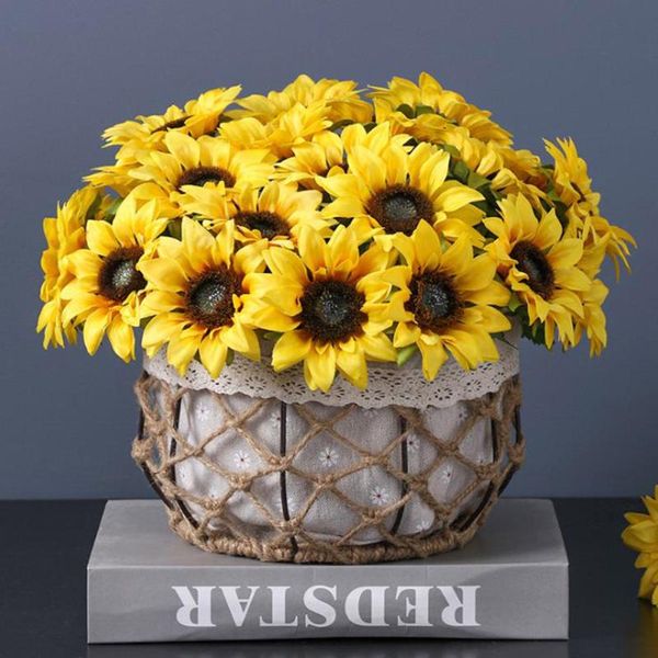 

decorative flowers & wreaths 1pc sunflower artifical silk latin daisy office living room decoration wedding party bridal bouquet diy artist