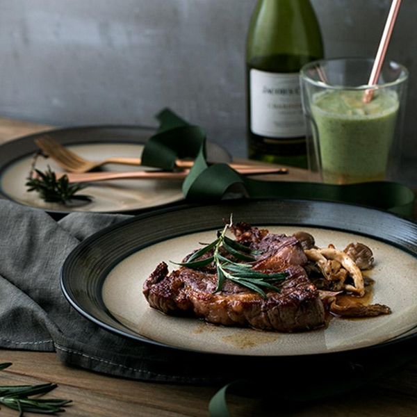 

dishes & plates steak plate ceramic western creative pasta dinner household