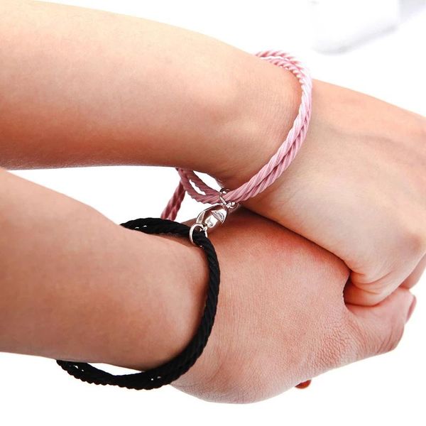 

party favor magnetic couple bracelets cute special mutually attractive friendship rope for women men