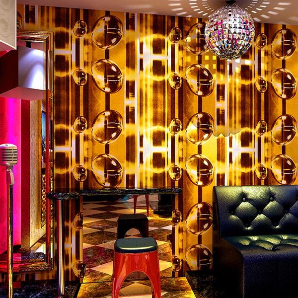 

wallpapers luxury gold foil wall paper roll modern ktv backdrop bar night club shop decor metal 3d water drop p117