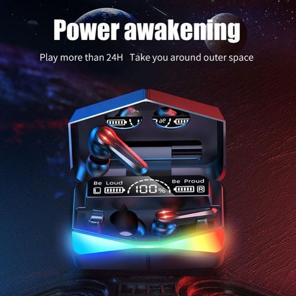 

headphones & earphones bt5.1 gaming headsets tws bluetooth earphone with mic low latency 9d stereo wireless headphone sports earbuds led dis