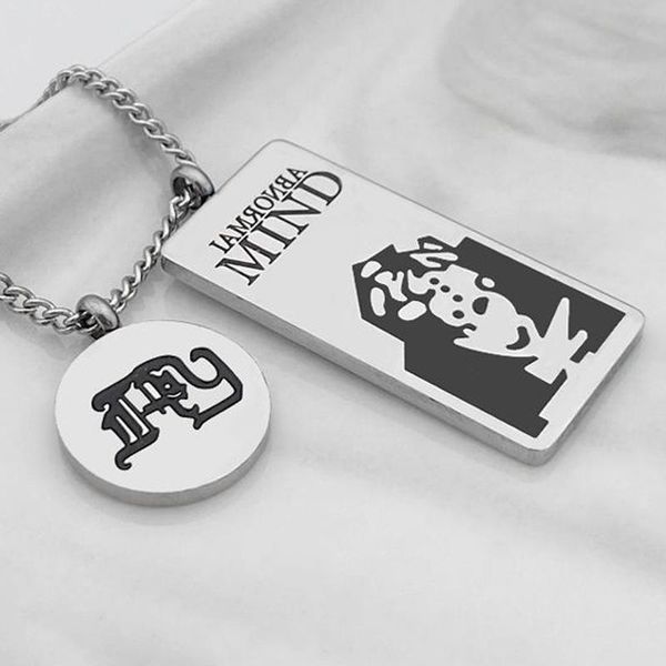 

pendant necklaces necklace men coin stainless steel fashion chain steampunk long jewelry gifts for male accessories, Silver