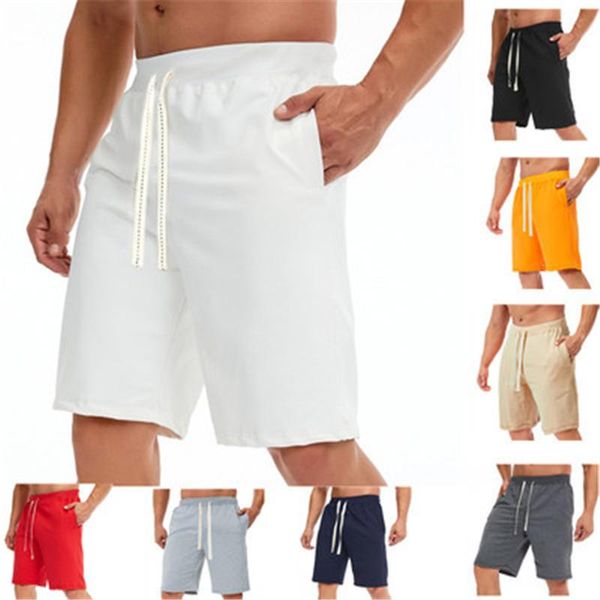 

men's shorts 2021 summer running sports jogging fitness gym beach pants, White;black