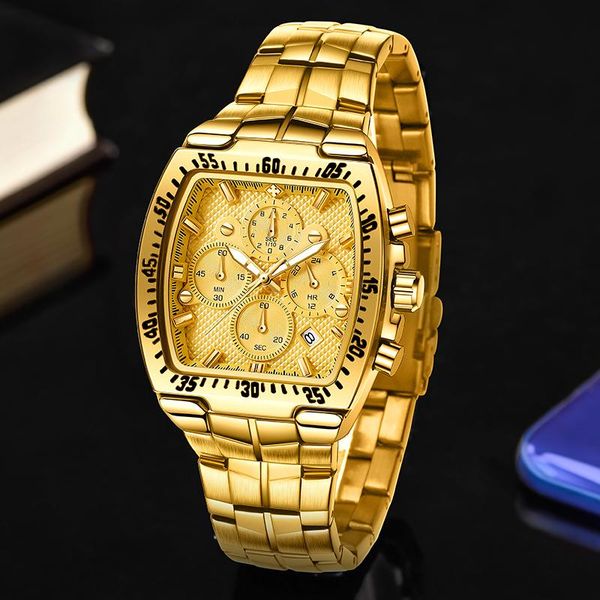 

wristwatches wwoor fashion mens watches wrist watch quartz clock gold men waterproof chronograph relogio masculino, Slivery;brown