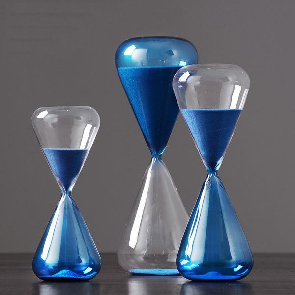 Uhrenzubehör andere 2023 EST LIGHT LUXURY RUTH BLUE HOORGLASS TIMER Home Office Bücherregal Desktop Kreative Ornamente Zeit verwalten Tool