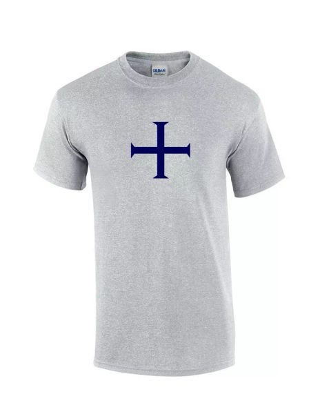 

knights templar t-shirt cross christian jesus crusade navy blue gray tee shirt, White;black