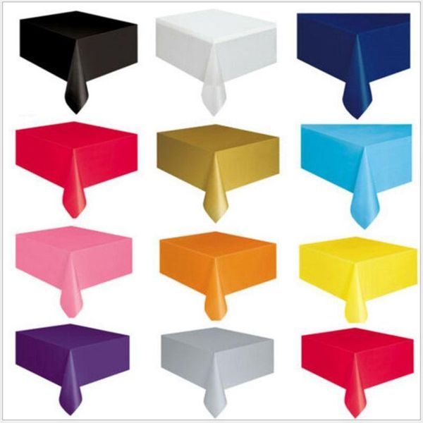 

disposable dinnerware environmental protection pe material thickened and enlarged tablecloth 137Ã183cm solid color party