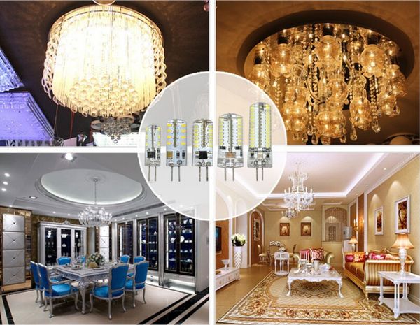 

g4 12v 110-220v led corn lamp 3w 4w 5w 6w 9w led light 3014 corn bulb silicone lamps crystal chandelier home decoration light