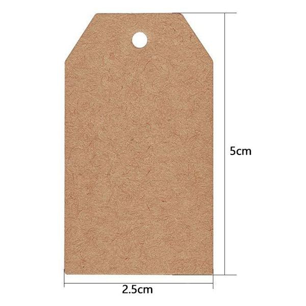 

custom 100pcs brown kraft paper tags with hole wedding party decoration gift and packaging hang is customized labels wrap