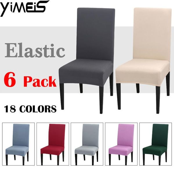 

chair covers spandex elastic solid color dining slipcover modern removable anti-dirty kitchen seat case stretch cover for banquet