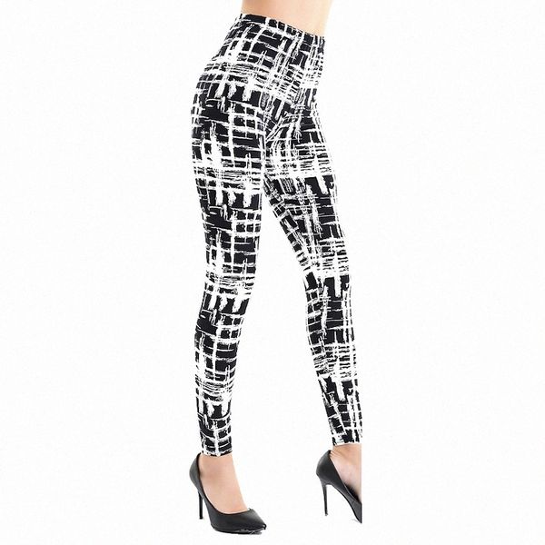

women's sporty leggings print full length pants gym yoga stretchy plaid checkered comfort sports high waist skinny blue wine black fuch