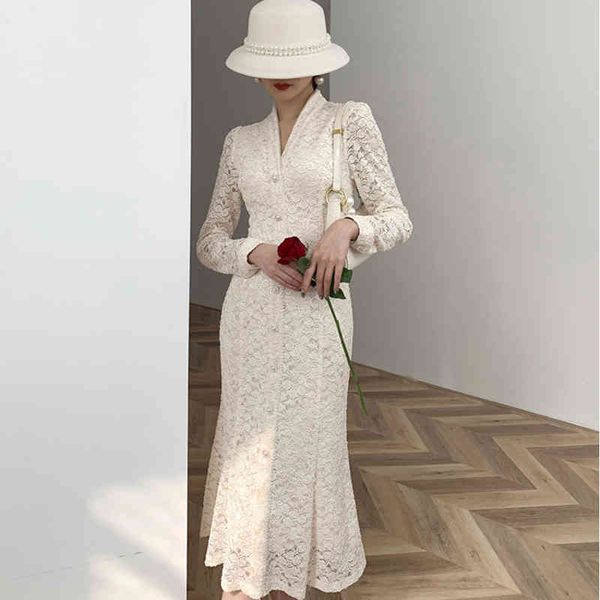 

dresses women single breasted party clud high waist lace elegant v neck midi es khjq f5fv, Black;gray