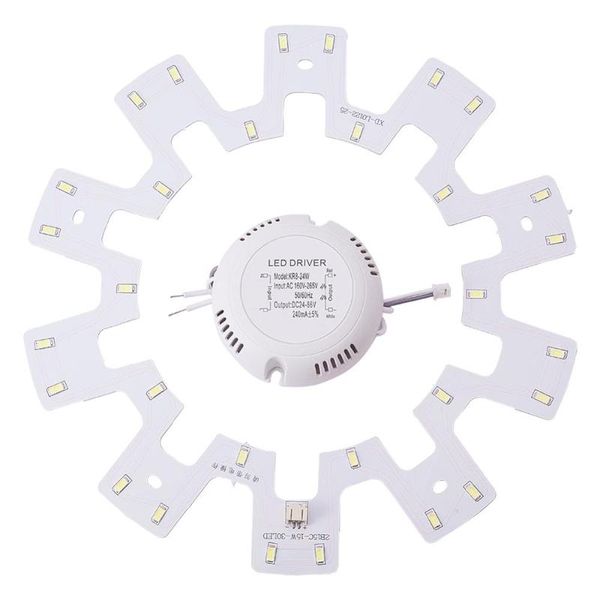 

pcs 5730 smd led panel circle aluminum board ceiling light 15w pure white 6500k/warm 3000k dia 200mm circular lamp modules