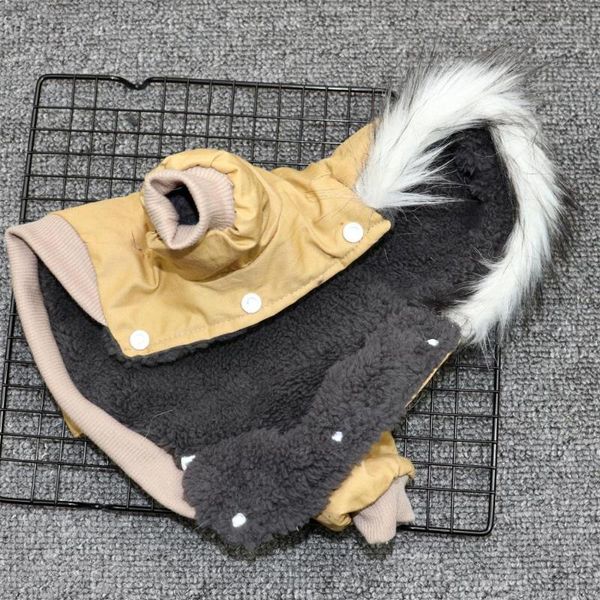 

cat costumes dog clothes thicken cotton warm military uniform fur hat teddy kitten clothing winter jacket paws sweatshirt hoodie