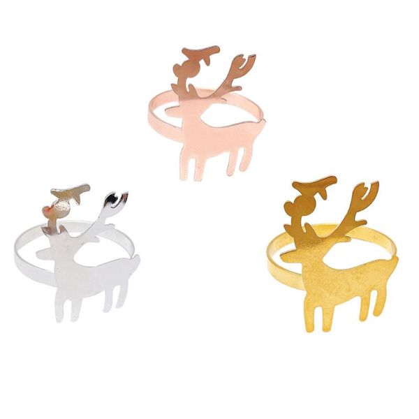 

napkin rings 6pcs el dining room deer buckle exquisite metal ring decor