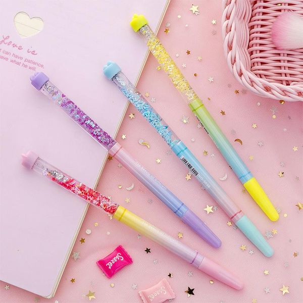 

gel pens cute fairy pen creative quicksand gradient sequins student stationery for writing kawaii school supplies