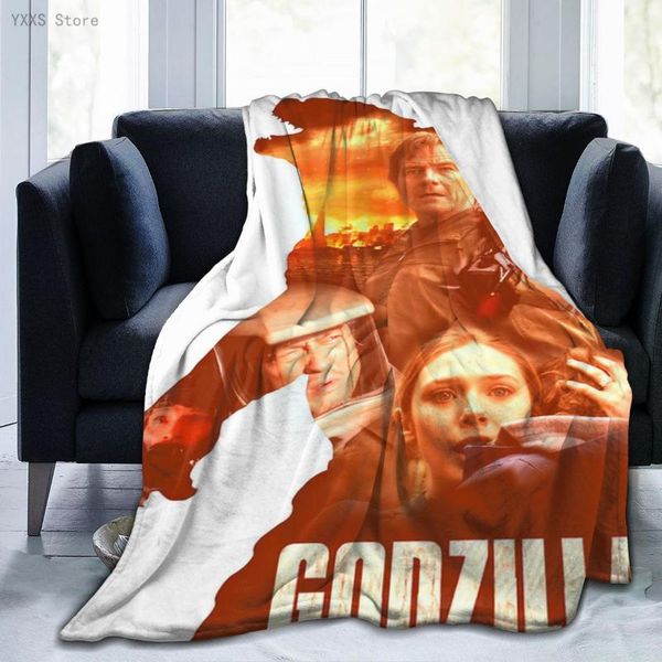 

blankets godzillas 3d cartoon sherpa blanket warm super soft flannel office nap bedspread sofa bedding plush quilt plaids 291793916