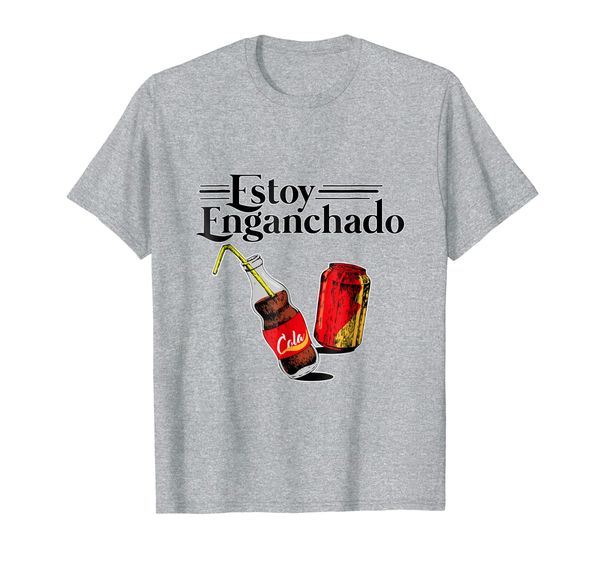 

estoy enganchado soda pop cola art spanish t shirt gift, White;black