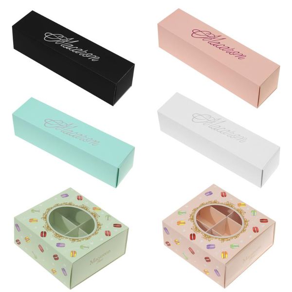 

gift wrap 1pc sweet macaron packaging box beautifully packaged wedding party cake storage cookie paper decor baking accessories