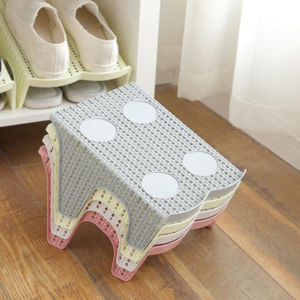 

home shoes storage rack double space saving non-slip lightweight hollow plastic drain drying shoe folding clothing & wardrobe