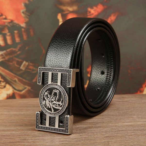 

product belt men's pu leather business casual all-match belts, Black;brown