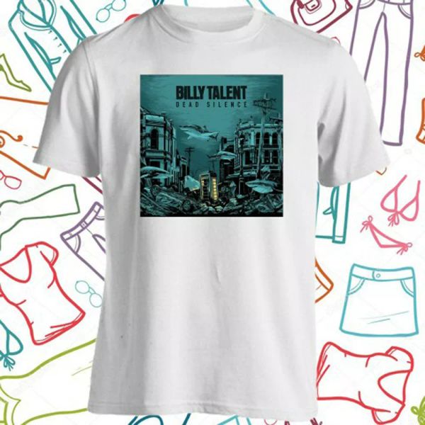 

billy talent dead silence men's white t-shirt size s to 3xl, White;black