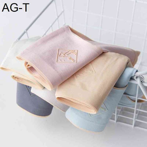 

new type of women's antibacterial middle waist traceless underwear 100% cotton grade rubber drop color contrast and, Black;pink