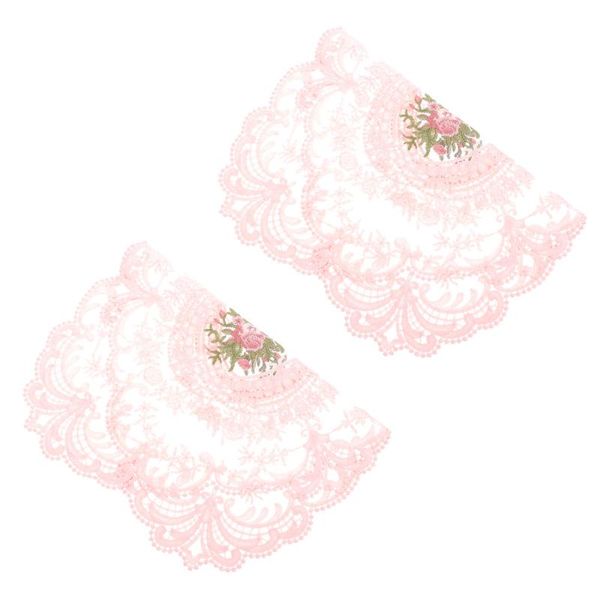 

mats & pads 2pcs elegant embroidered lace coasters table placemats
