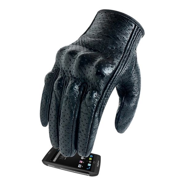 

motorcycle gloves for men touch screen premium leather electric bike glove cycling full finger motorbike motocross 211124, Blue;gray