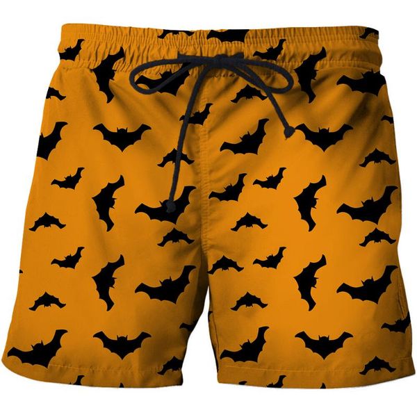 

men's shorts summer style five-point casual 3d english skull print surfing quick-drying street fashion sports beach pants s-, White;black