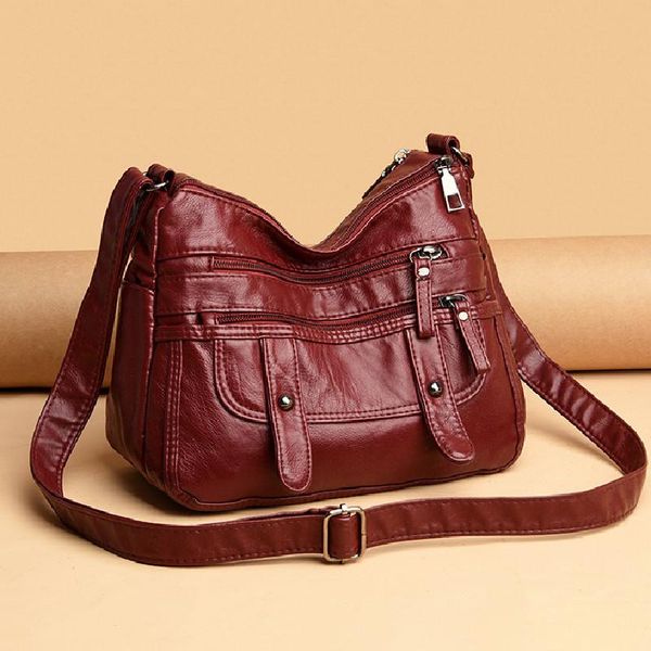 

evening bags luxury large capacity ladies handbag 2021 soft pu leather shoulder designer female travel messenger bag