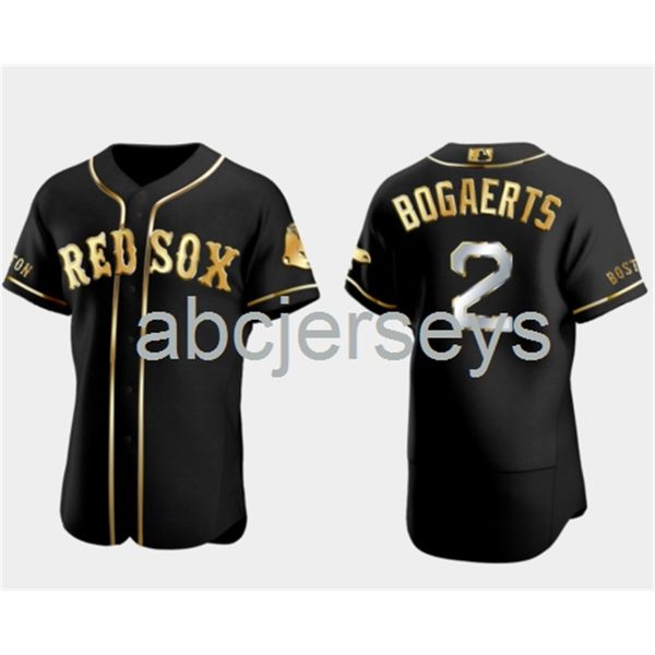 

xander bogaerts #2 golden black baseball jersey xs-6xl