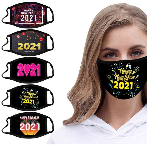 

factory outlet s 2021 cloth custom washable cotton mask happy new year