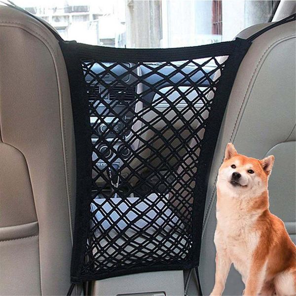 

storage bags car front seat block net pocket double bag elastic cigarette phone holder organiser net#251