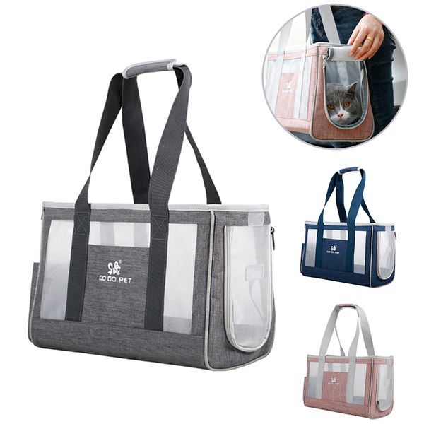 

Breathabe Cat Carrier Bag Cats Transporter Bag Portabe Puppy Singe Shouder Bags Trave Pet Carrier for Cat Dog Pets Handbag