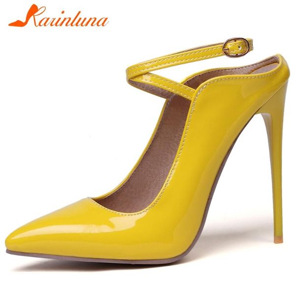 

girl party dress wedding sandals pointed toe ankle strap super high heels women spring shoes, Black