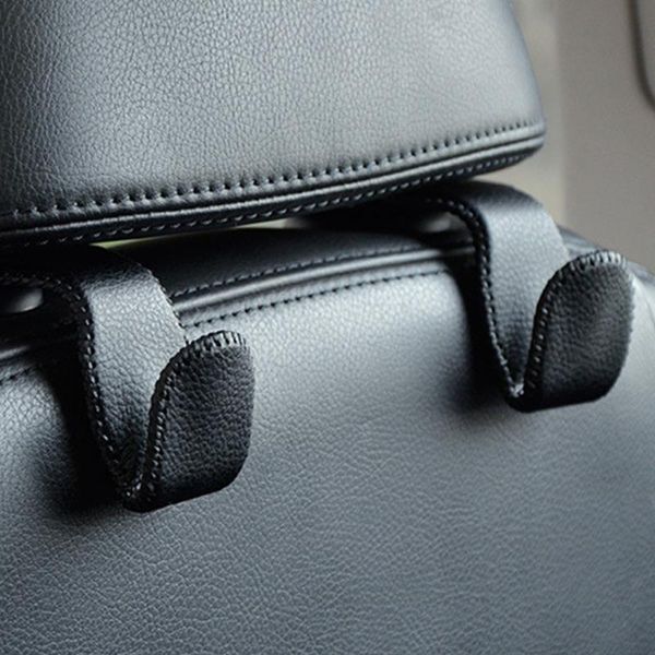 

car organizer 2 pieces seat back hook leather general storage bag accessories for clothes umbrellas grocery bags handbags -