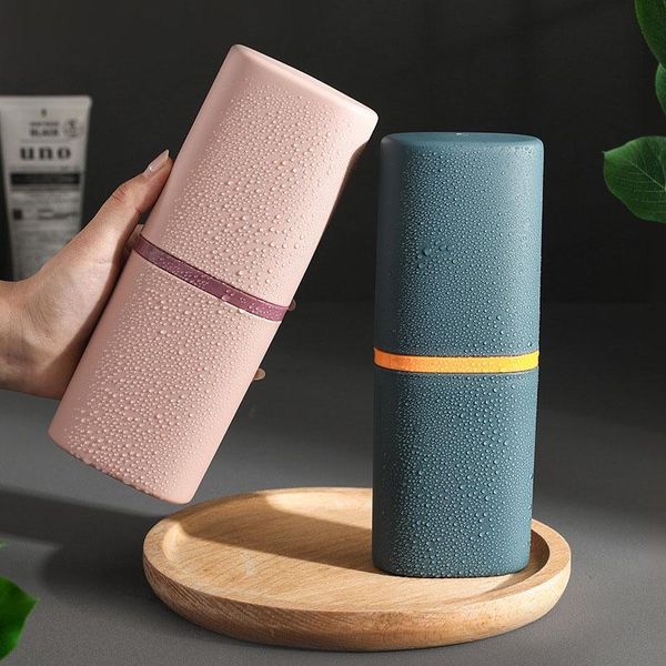 

toothbrush holders portable holder box outdoor travel camping storage organizer case bathroom accessories toothpaste