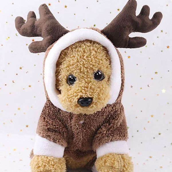 

dog apparel yoolook thicken clothes christmas hoodie costume solid color cartoon pet for small clothing cute ropa para perro