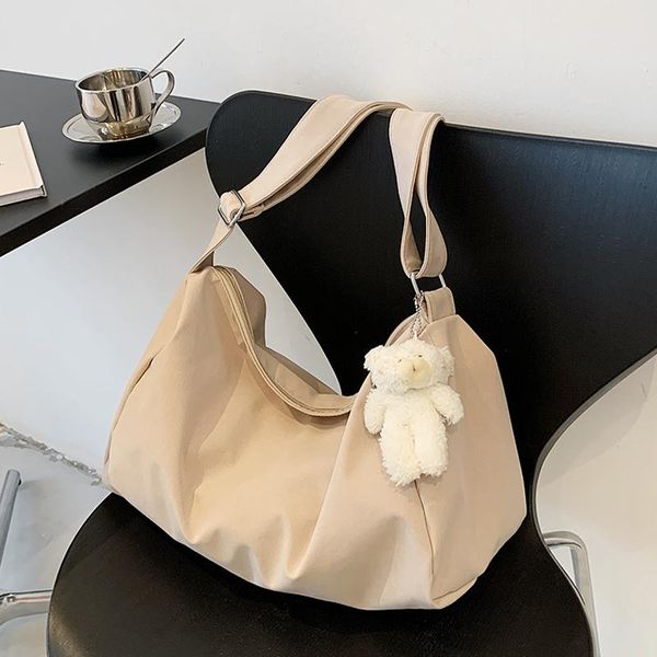 

large-capacity canvas handbags 2021 summer ladies messenger bag shopping shoulder lazy casual cute bear bags