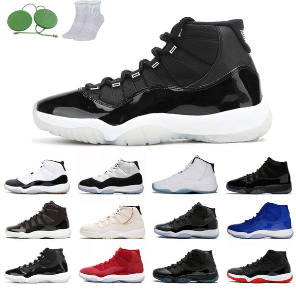

11s fashion basketball shoes man prm heiress midnight navy blue 72-10 gym red space jam platinum tint prom night legend concord 45 23 bred h