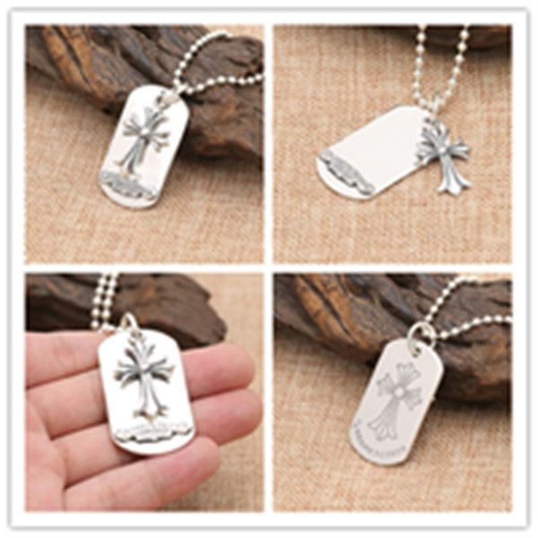 

925 sterling silver cross badge pendants without chain american european punk style antique vintage handmade luxury jewelry accessories gift