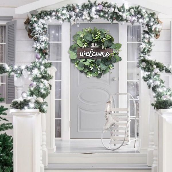 

decorative flowers & wreaths american style welcome simulation wreath door decoration artificial plants home