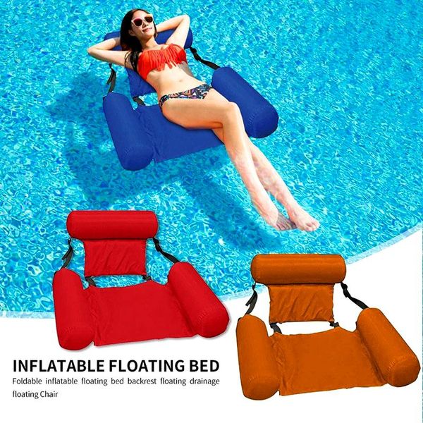 

inflatable floats & tubes mat floating bed water hammock recliner swimming pool summer air cushion sports sleeping lounger chair