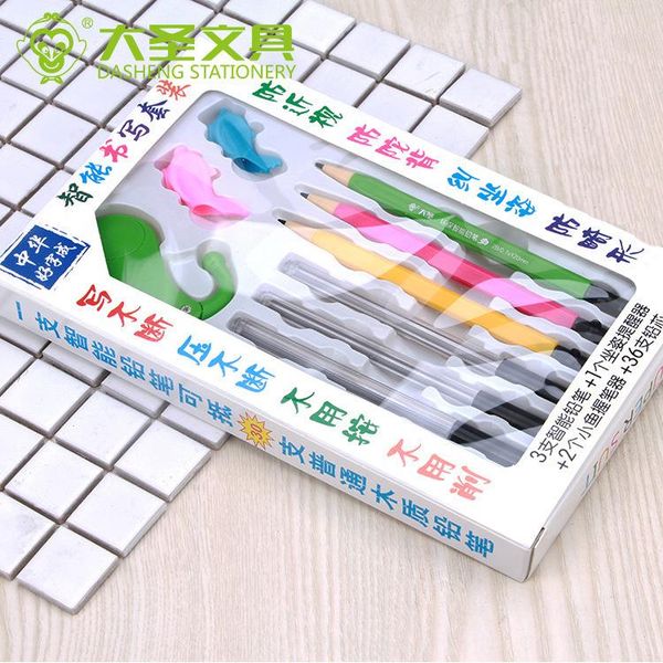 

mechanical pencil stationery set with pen grip and 0.7mm lead for students office school supplies wholesale drop pencils