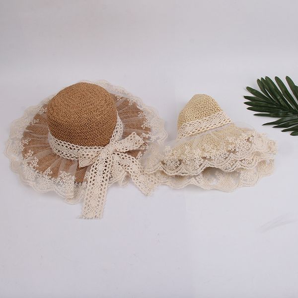 

summer vacation beach girl's sun hat with wide eaves, Yellow